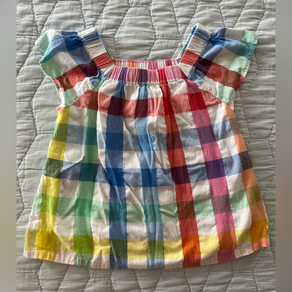 PRIMARY rainbow gingham Picnic Top